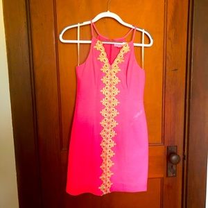 Neon pink Lilly Pulitzer dress